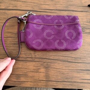 Purple Coach Wristlet New without tags